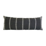 Black Bhujodi Extra Long Lumbar Pillow - 14x36 pillow
