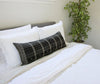 Black Bhujodi Extra Long Lumbar Pillow #1 - 14x36