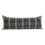 Black Bhujodi Extra Long Lumbar Pillow #1 - 14x36 pillow