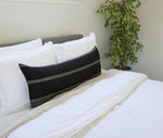 Black Bhujodi Extra Long Lumbar Pillow #2 - 14x36
