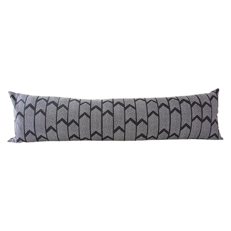 Black Boho Arrow Extra Long Lumbar Pillow - 14x50 pillow