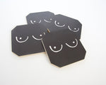 Black Boobs Coaster Set (FINAL SALE)