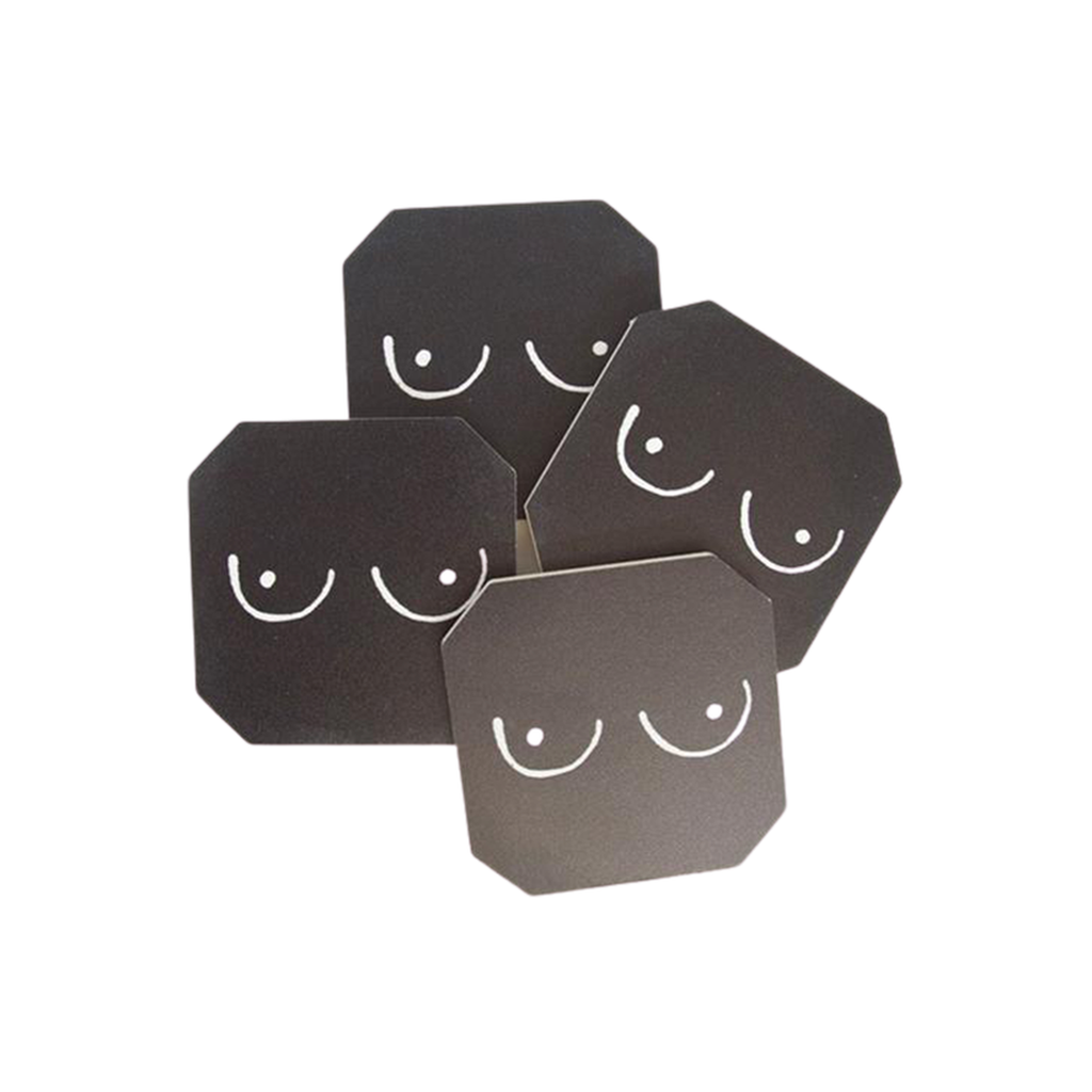 Black Boobs Coaster Set (FINAL SALE) pillow