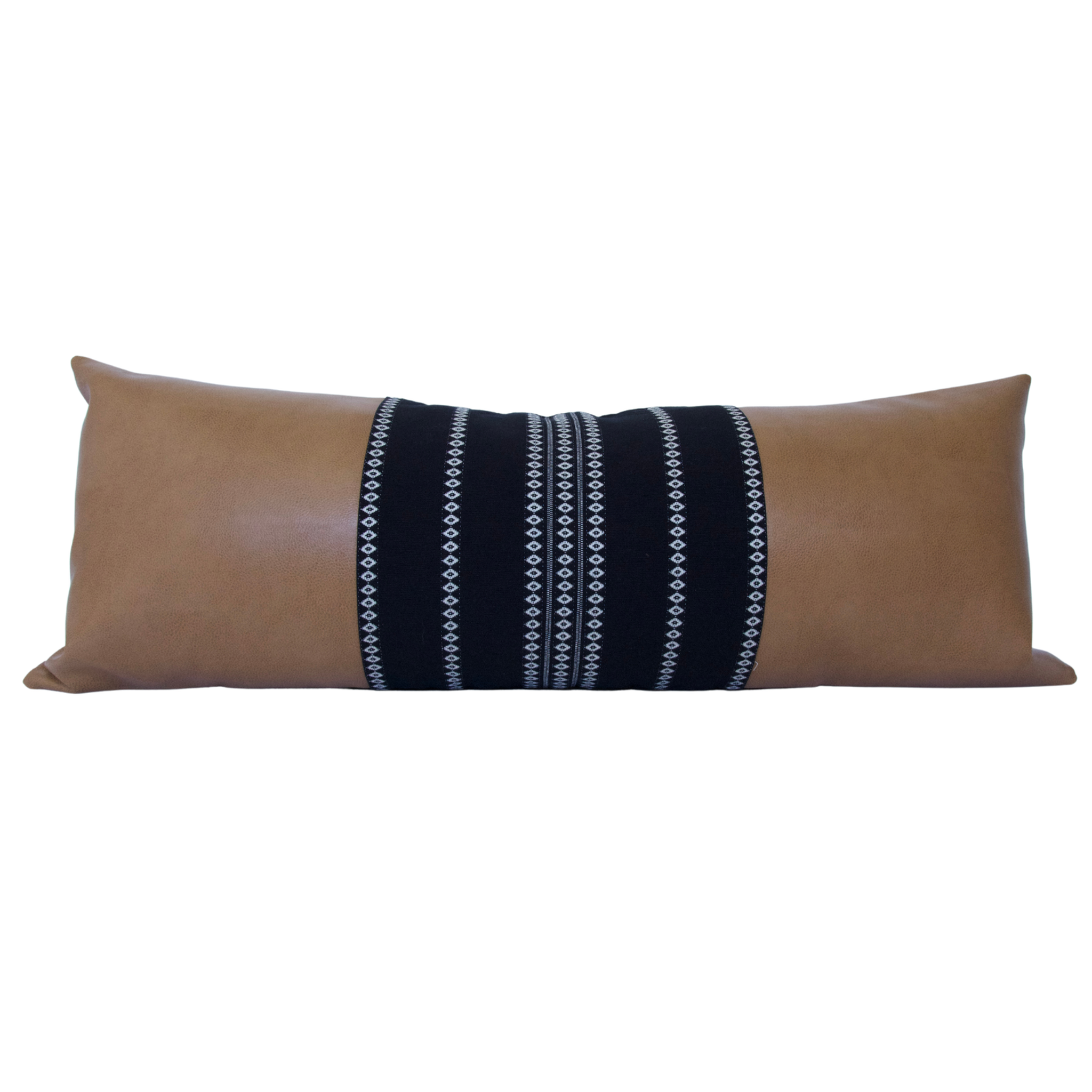 Long leather pillow top