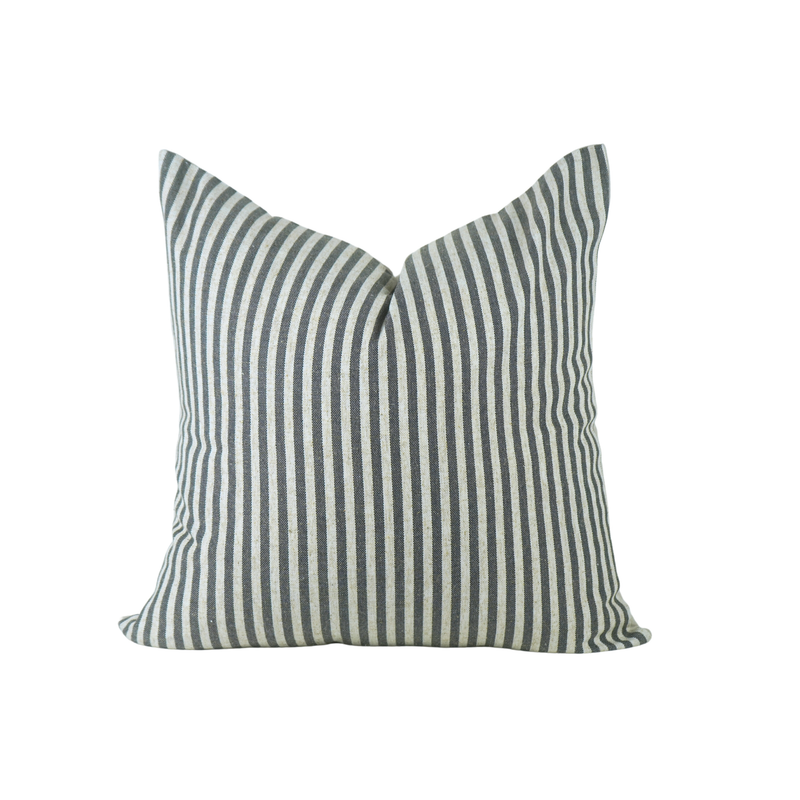 Black Nautical Stripe pillow