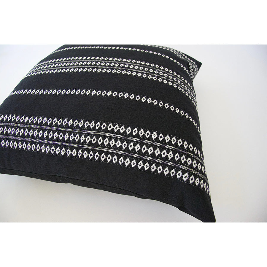 Black Diamond Striped Accent Pillow