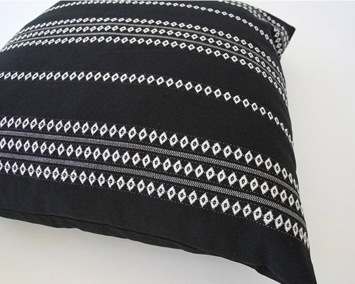 Black Diamond Striped Accent Pillow - 22x22