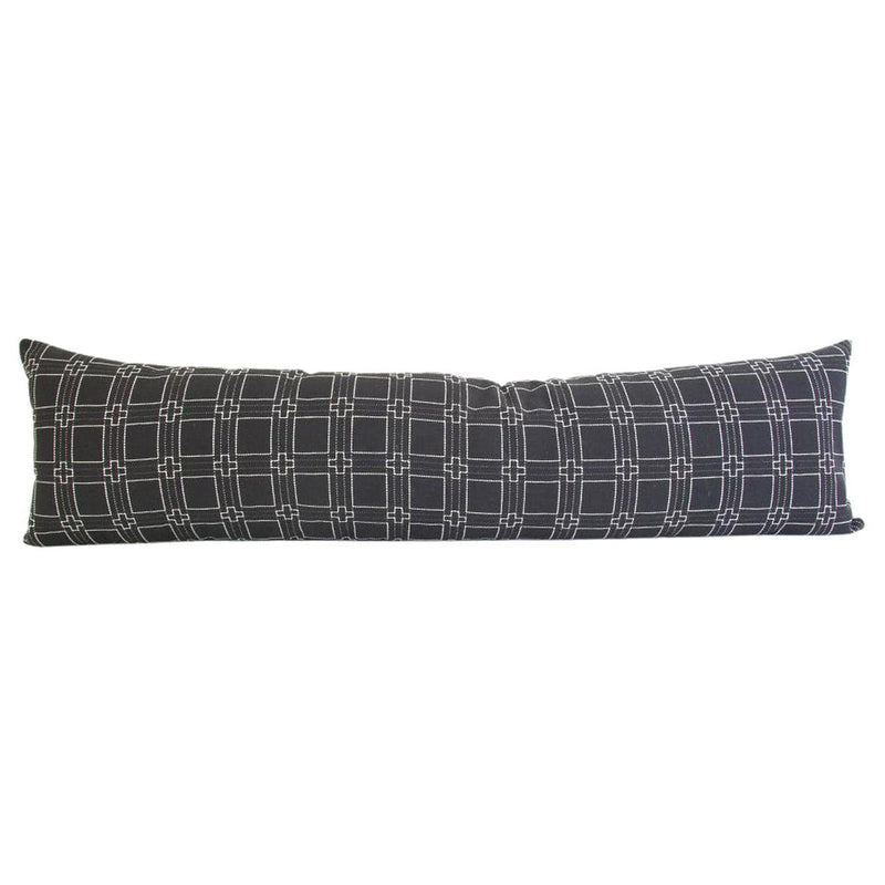 Black & White Cross Extra Long Lumbar Pillow Case - 14x50