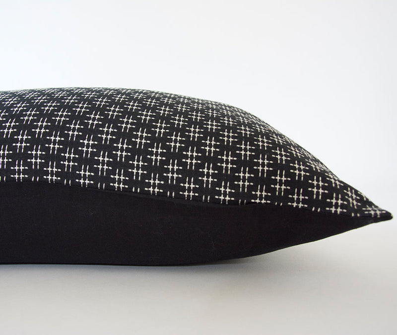 Black & White Hashtag Extra Long Lumbar Pillow Case - 14x36