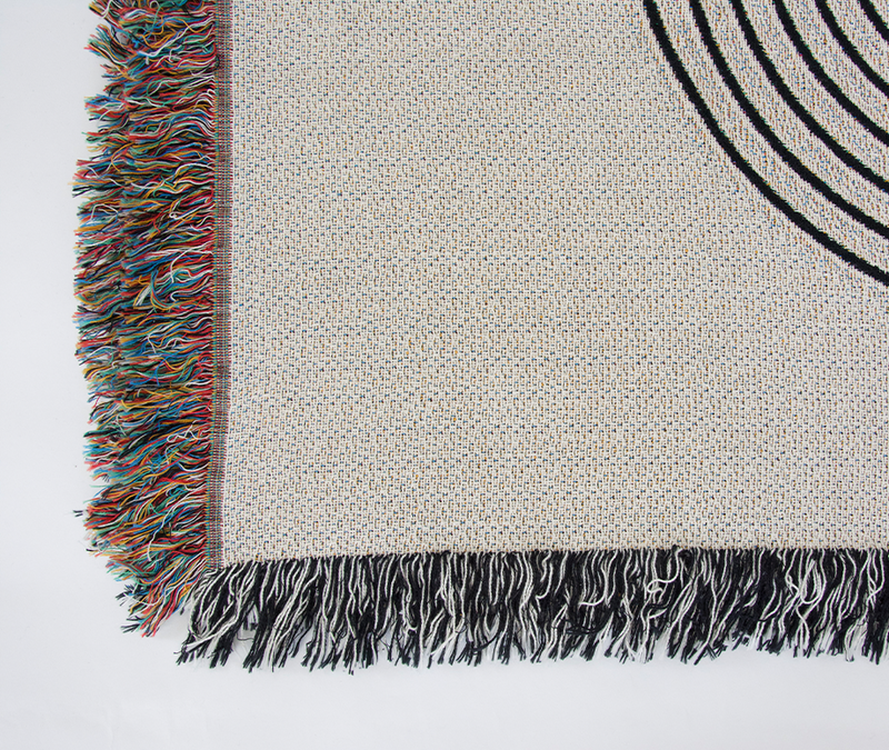 Black & White Minimalist U Throw Blanket (FINAL SALE)