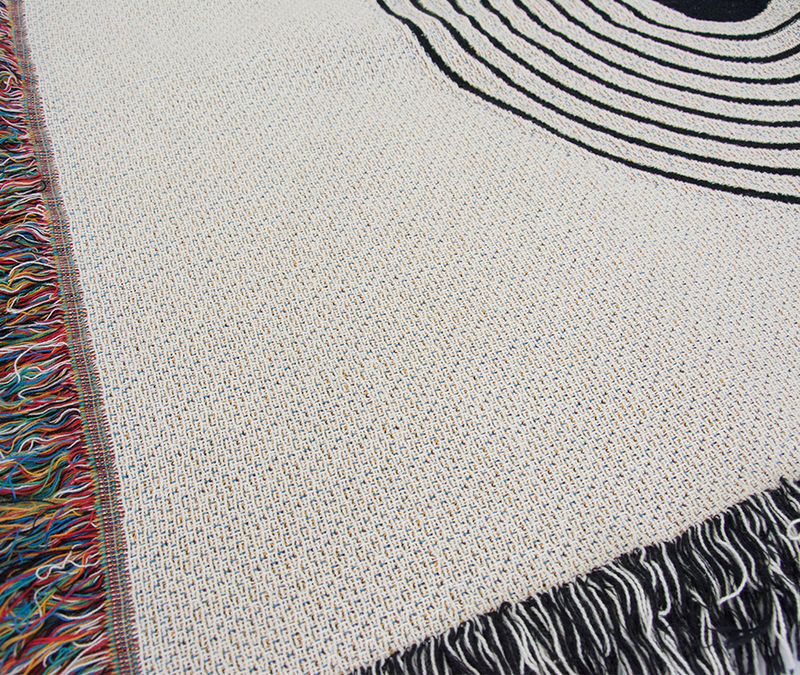 Black & White Minimalist U Throw Blanket (FINAL SALE)