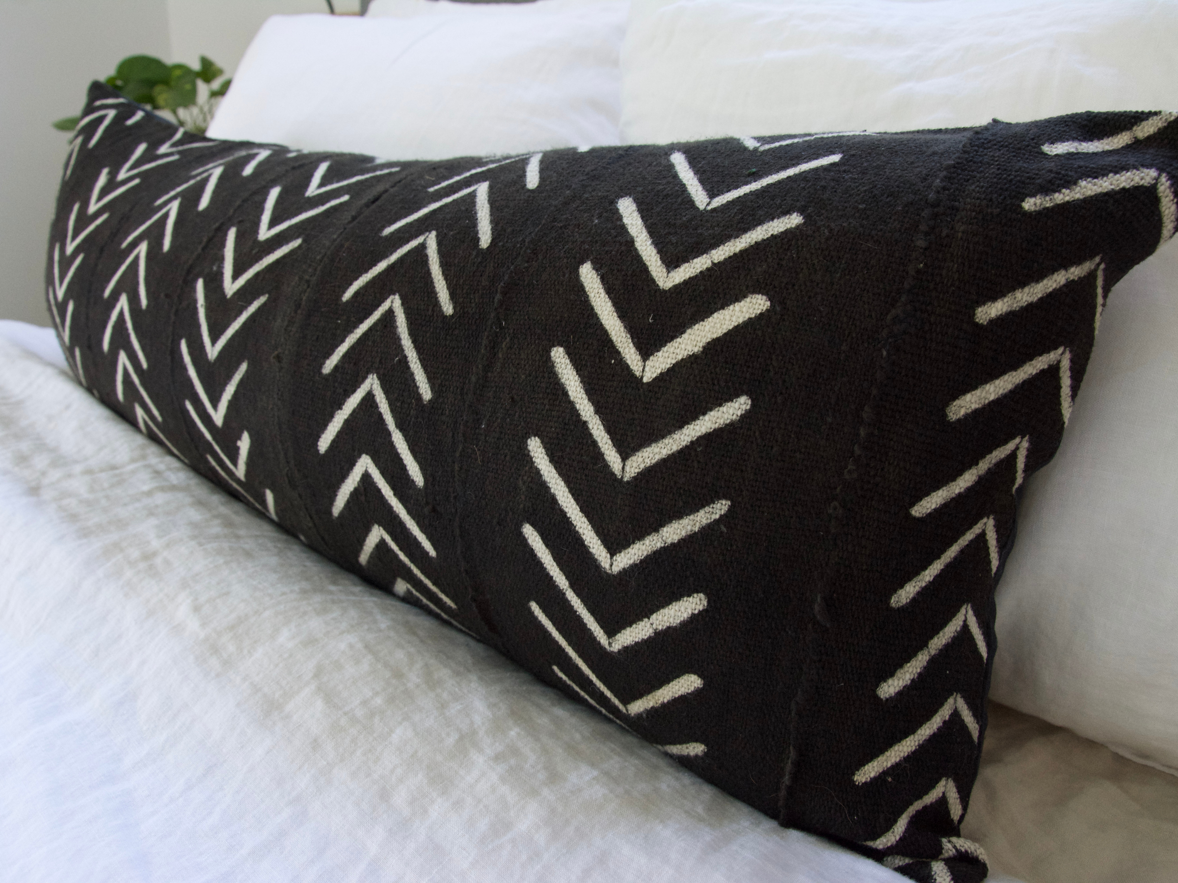 SALE! 14x36, 20X20 & 14x20 White Mud Cloth Long Lumbar Pillow | Stripes Are  Vertical