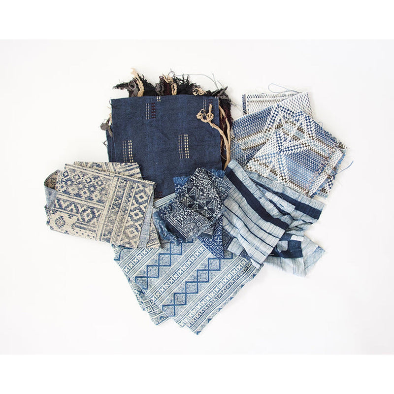 Fabric Bundle: Blues pillow