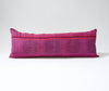 Bright Pink Hmong Extra Long Lumbar Pillow #1 - 14x36