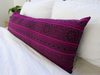 Bright Pink Hmong Extra Long Lumbar Pillow Case #3 - 14x36