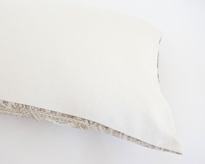 Brown & Light Beige Southwestern Extra Long Lumbar Pillow Case - 14x36
