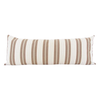 Brown & White Ticking Extra Long Lumbar Pillow Case - 14x36 pillow