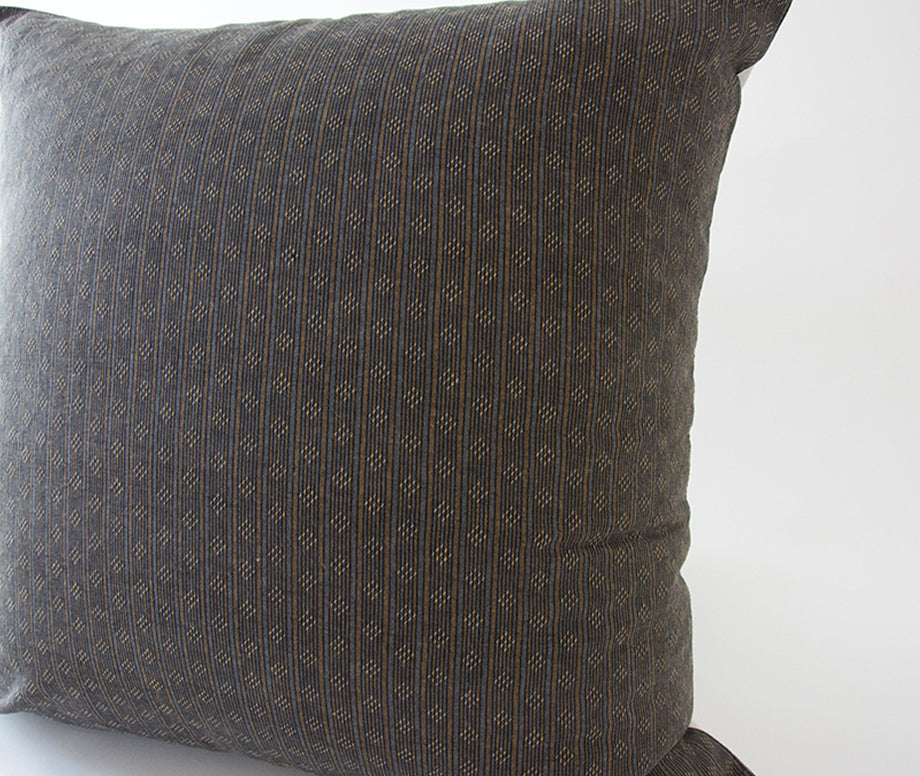 Chocolate Striped Accent Pillow Case - 22x22