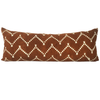 Deep Amber Zig Zag Mud Cloth pillow
