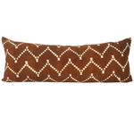 Deep Amber Zig Zag Mud Cloth pillow