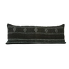 Dark Brown Bhujodi Extra Long Lumbar Pillow - 14x36 pillow