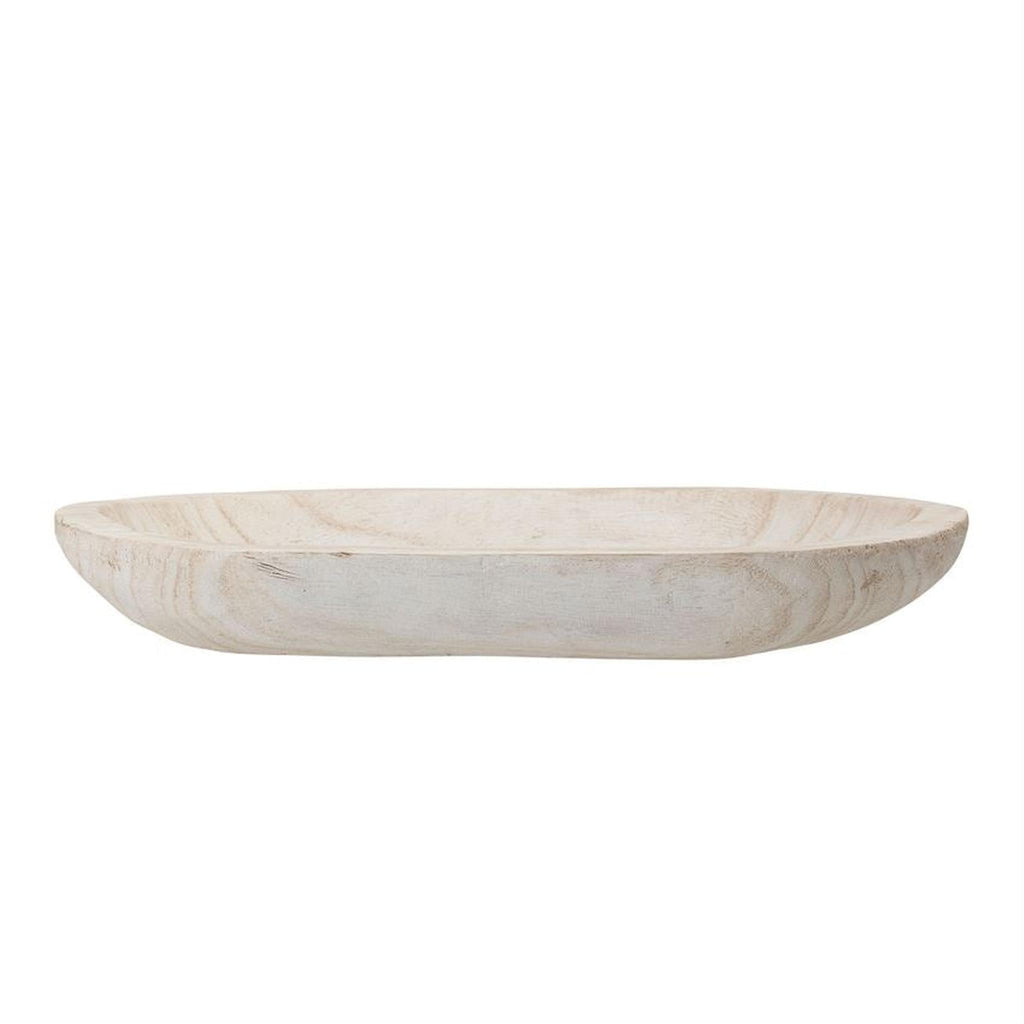 Decorative Hand-Carved Shallow Wood Bowl pillow