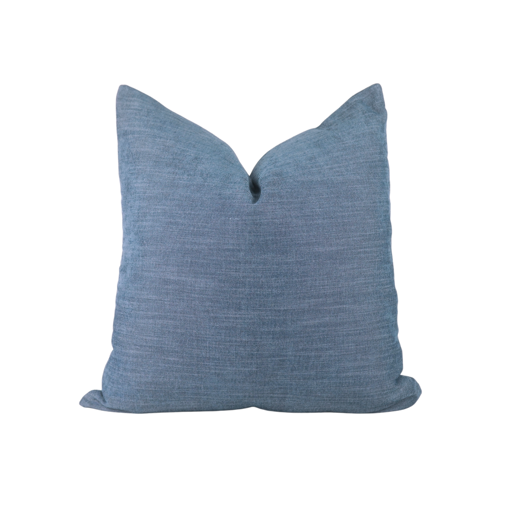 Solid Denim Blue pillow