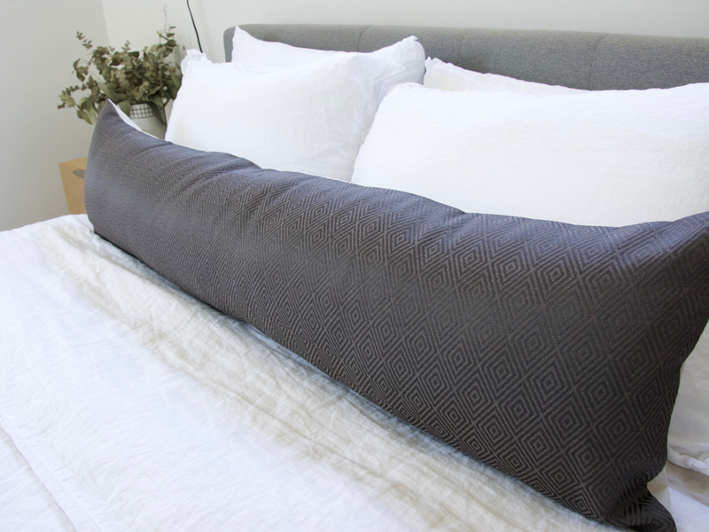 Diamond Extra Long Lumbar Pillow - Mocha - 14x50