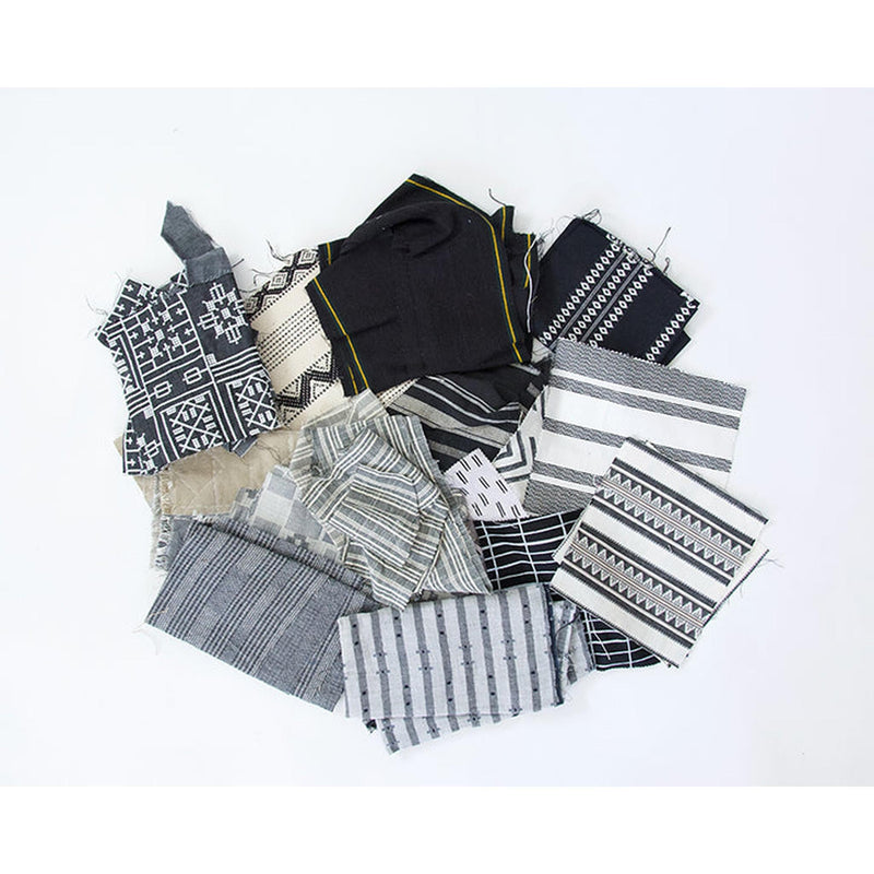 Fabric Bundle: Black, White & Grey pillow