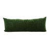 Forest Green Velvet Extra Long Lumbar Pillow Case - 14x36 pillow
