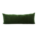 Forest Green Velvet Extra Long Lumbar Pillow Case - 14x36 pillow