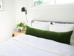 Forest Green Velvet Extra Long Lumbar Pillow Case - 14x50