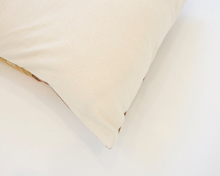 Mix & Match: Golden Naga Tribal Cloth / Faux Leather Pillow - #2 - 20x20
