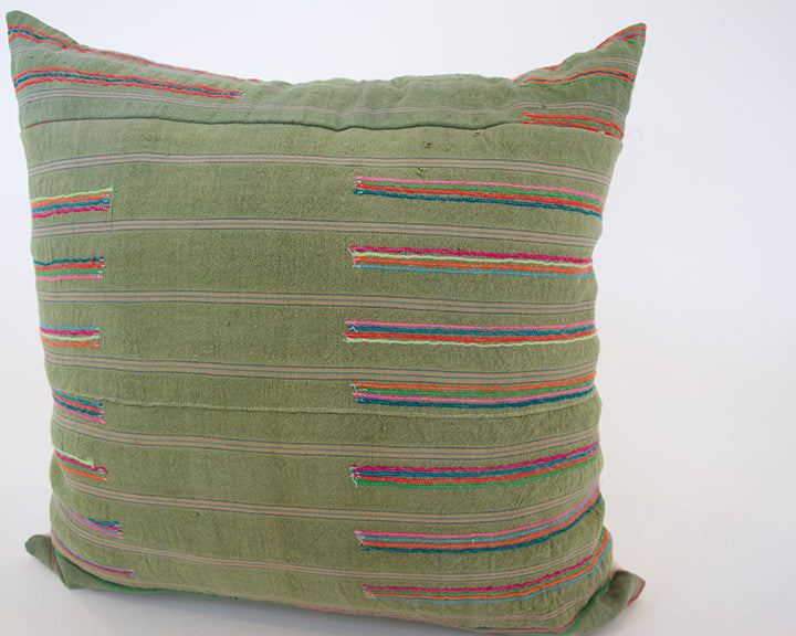 Green Hmong Accent Pillow - 22x22