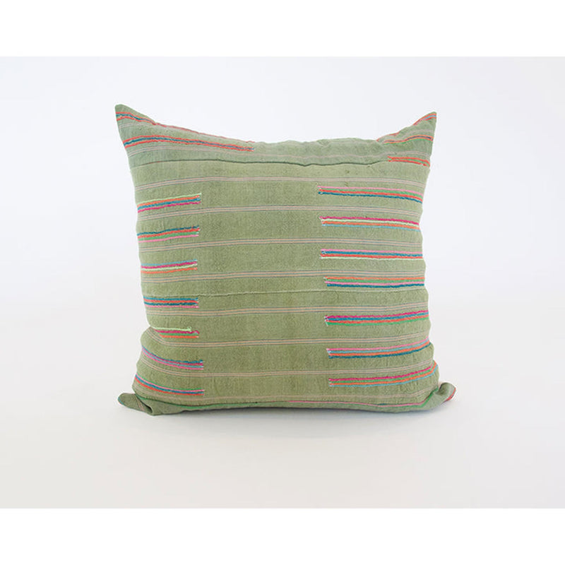 Green Hmong Accent Pillow - 22x22 pillow