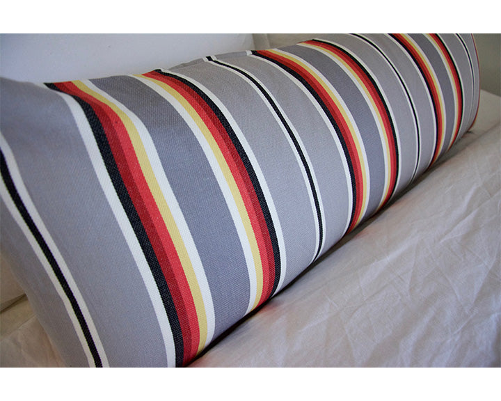 Grey Serape Stripes Extra Long Lumbar Pillow Case - 14x36 (FINAL SALE)
