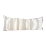 Off White Stripe Extra Long Lumbar Pillow Case (Vertical) - 14x36