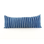Indigo African Mud Cloth Extra Long Lumbar Pillow Case - 14x36 #53 pillow