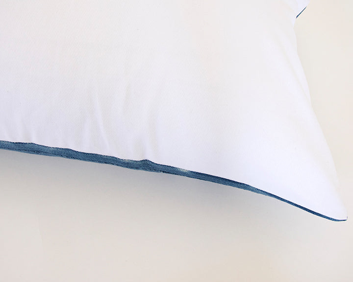 Indigo African Mud Cloth Extra Long Lumbar Pillow - 14x50 #24