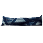 Indigo African Mud Cloth Extra Long Lumbar Pillow - 14x50 #31 pillow