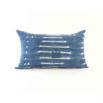 Indigo African Mud Cloth Lumbar Pillow - 14x22 #16 pillow