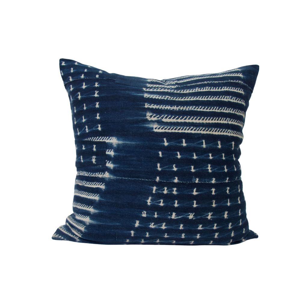 Indigo African Mud Cloth Pillow Case 20x20 15 Homies