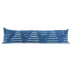 Indigo African Mud Cloth Extra Long Lumbar Pillow - 14x50 #27 pillow