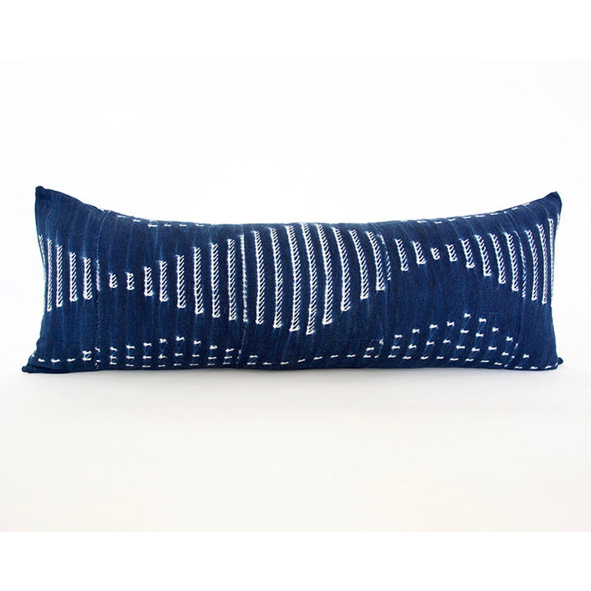 Indigo mudcloth lumbar pillow 2025