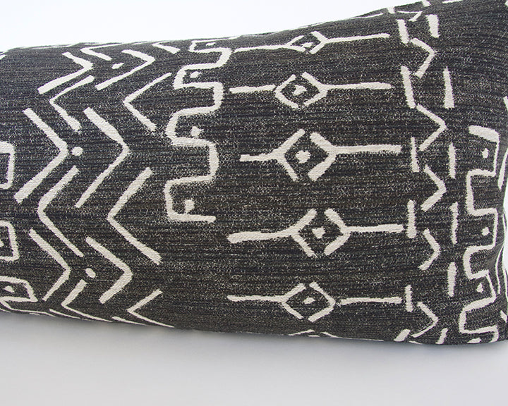 Kona Mud Cloth Pattern Extra Long Lumbar Pillow Case - 14x36