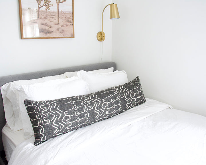 Kona Mud Cloth Pattern Extra Long Lumbar Pillow Case - 14x50