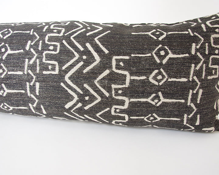 Kona Mud Cloth Pattern Extra Long Lumbar Pillow Case - 14x50
