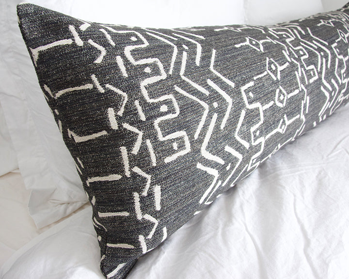 Kona Mud Cloth Pattern Extra Long Lumbar Pillow Case - 14x50