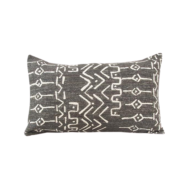 Kona Mud Cloth Pattern Lumbar Pillow Case - 14x22 pillow