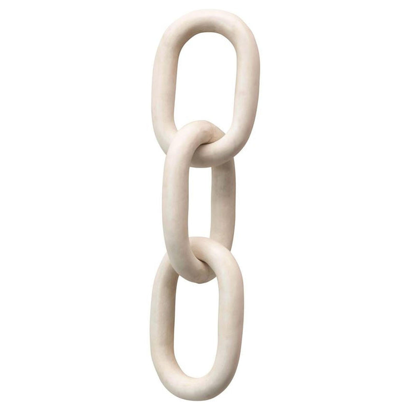 Marble Chain Decor, White - 13" pillow